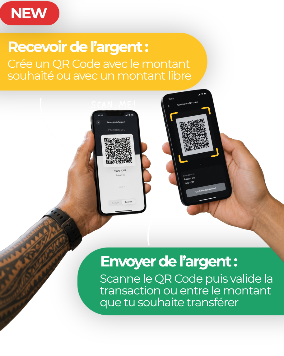 Transférez par QR Code